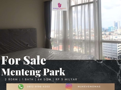 Dijual Apartement Menteng Park 2BR Full Furnished Lantai Rendah