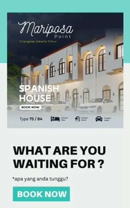 PERTAMA DiJakarta Timur SPANISH HOUSE MODERN | Dekat Bandara Halim