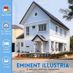 Rumah Modern The Eminent illustria BSD City. Bangunan Baru, Hoek