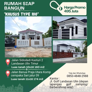 Rumah murah di Banjarbaru type 100