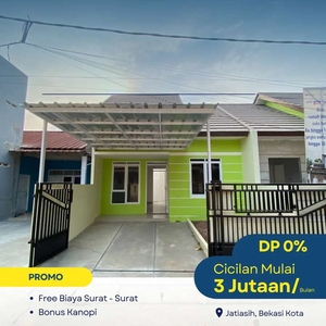 Rumah murah DP 0 free kanopi dan biaya di Jatiasih Bekasi