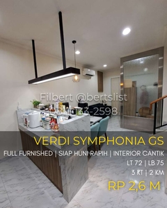 Rumah rapih FULL Furnished cantik MURAH di Verdi Gading Serpong