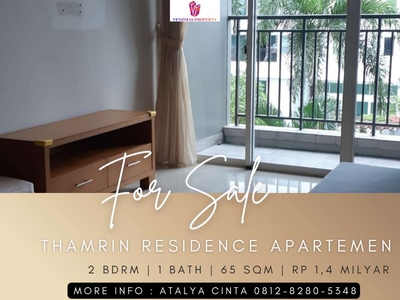 Dijual Apartement Thamrin Residence Low Floor 2BR Full Furnished