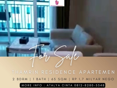 Dijual Apartement Thamrin Residence Middle Floor 2BR Fully Furnished