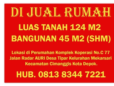 Dijual Perumahan Koperasi No.C 77