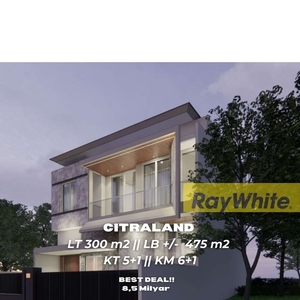 Dijual Rumah Baru Mewah Facade Marmer 2,5 lantai area golf citraland