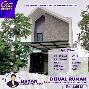 DIJUAL RUMAH DI PERUM GREENLAND MALANG