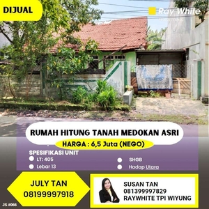 DIJUAL RUMAH HITUNG TANAH SUPER MURAH BISA BUAT KOS - KOSAN