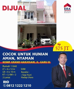 DIJUAL RUMAH MEDAN COCOK UNTUK HUNIAN, KOMPLEK GRAND HARJOSARI