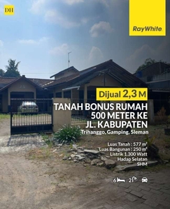 DIJUAL TANAH BONUS RUMAH DEKAT JALAN KABUPATEN