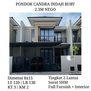 FULL FURNISH SIAP HUNI Pondok Candra Indah Ruby Waru Sidoarjo