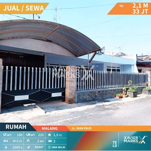 Lu1185 Dijual Rumah Bersih Siap Huni Terawat di Jl Ikan Paus Blimbing