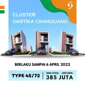 Rumah cluster 2 lantai Murah di Bandung
