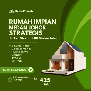 Rumah lebar 7 di medan johor. Rumah ready