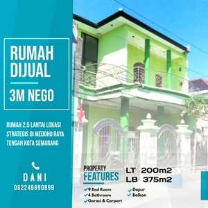 Rumah Megah Tengah Kota di Medoho Raya Jolotundo Semarang Dekat MAJT
