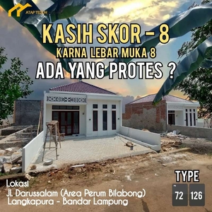 Rumah Murah 3 Kamar Tidur Tanah Luas Dekat Universitas Saburai Lampung
