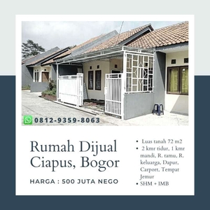 Rumah Murah Siap Huni Ciapus Bogor Dekat Jungle Fest dan Kota Bogor