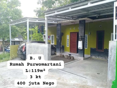 Rumah Purwomartani Kalasan Murah B.U mau pindah