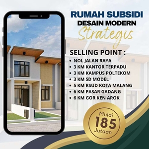 Rumah subsidi murah strategis nol jalan raya sumbersuko