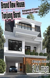Rumah Tanjung Barat,Desain Maerican Modern 3 Lantai