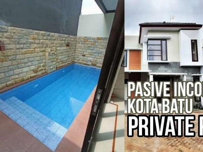 rumah villa private pool kota batu promo free rurniture