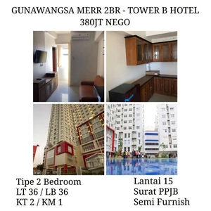 SEMIFURNISH Apartemen 2BR Gunawangsa Merr Surabaya