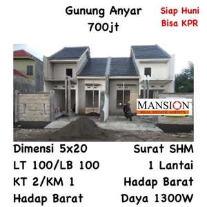 SIAP HUNI Hanya 700Jt Rumah Gununganyar Surabaya