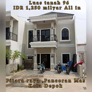 Townhouse 2 lantai pinggir jl utama at Pancoran mas Depok