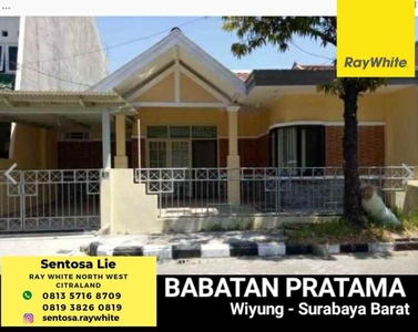 Dijual Rumah Hitung Tanah Di Perum Babatan Pratama Wiyung Surabaya