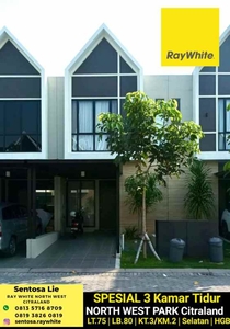 Dijual Rumah North West Park Citraland Surabaya Spesial 3 Kamar Tidur