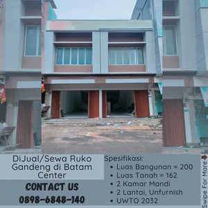 DiJual/Sewa Ruko Gandeng di Batam Center