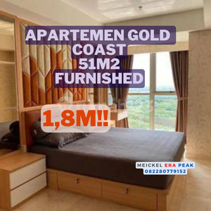 DIJUAL Apartemen Gold Coast, 51m2, Full furnish