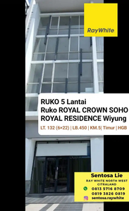 Dijual Ruko Royal Crown Soho Royal Residence Wiyung Surabaya dekat PTC