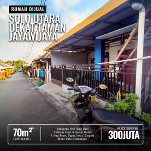 Dijual Rumah 70m² Solo Utara Jayawijaya Mojosongo Lingkungan Perumahan