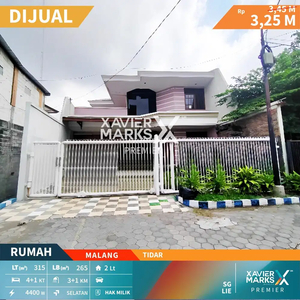 Dijual Rumah Bagus 2 Lantai Siap huni di Tidar Kota Malang