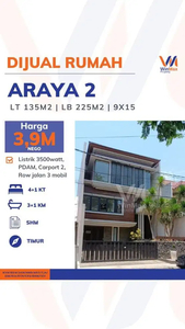 Dijual rumah baru gress di Araya 2