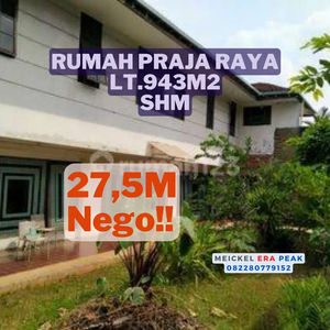 DIJUAL Rumah di Praja Raya, lt. 943m2, SHM