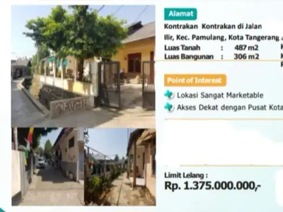 Dijual Rumah Kontrakan Pondok Cabe Ilir Pamulang