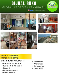 Dijual Rumah Ruko Daerah Srikandi Full Keramik!