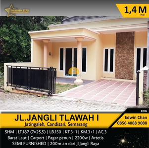 DIJUAL Rumah SHM 2Lt Jl Jangli Tlawah Jatingaleh Candisari Semarang