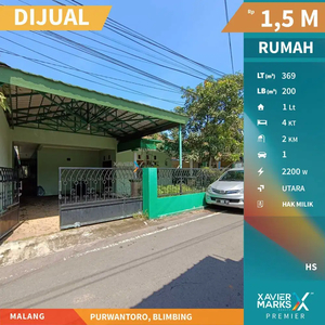 Dijual Rumah Terawat & Siap Huni di Daerah Sulfat, Purwantoro Malang
