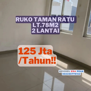 DISEWA Ruko Taman Ratu, lt.75m2, 3 Lantai