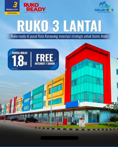 jual cepat Ruko readystock di kawasan bisnis Karawang