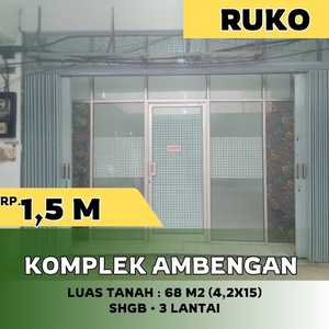 Jual Murah Ruko 3 Lantai Kompleks Ruko Ambengan Surabaya Pusat