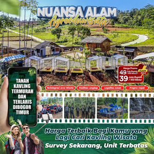 Jual Tanah kavling Nuansa alam Agroeduwisata hanya 39 juta