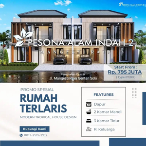 Promo Rumah Mewah Gentan Solo Super Strategis