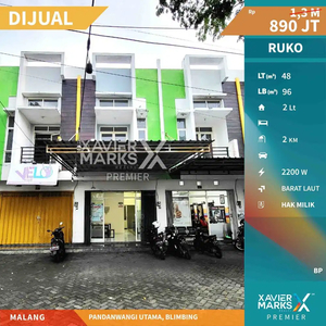 Ruko 2 Lantai Termurah Pandanwangi Utama, Sulfat Blimbing Malang Kota