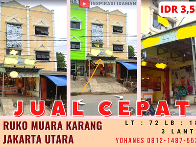 Ruko Muara Karang Dijual Jakarta Utara