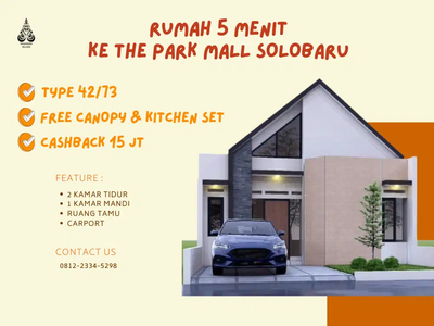 RUMAH ASRI DEKAT GENTAN RAYA SUKOHARJO RUMAH PROMO ARAH BAKI SOLOBARU