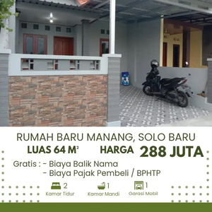 rumah baru di manang deket solo baru